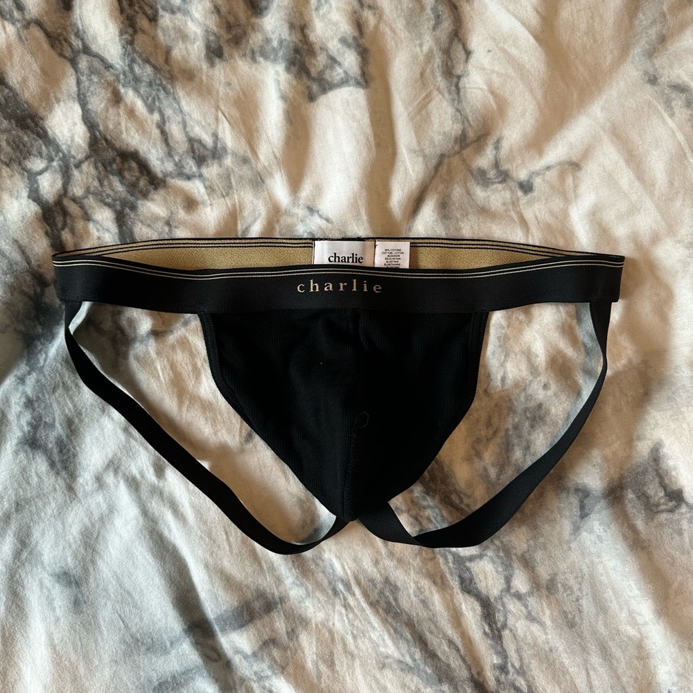 NEW Charlie by MZ Classic Jockstrap - Black - Large